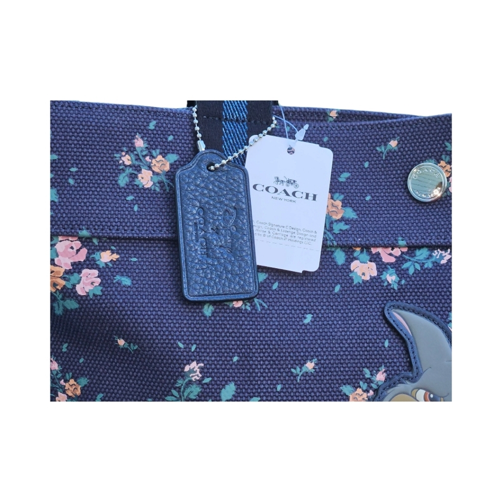 NWT NEW Coach Disney X Coach Tote With Rose Bouquet Print and Thumper RARE HTF - Picture 7 of 16